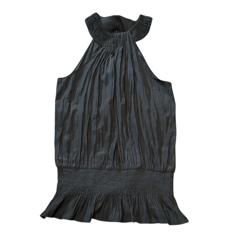Ramy Brook Black Silky Halter Sleeveless Top size Small